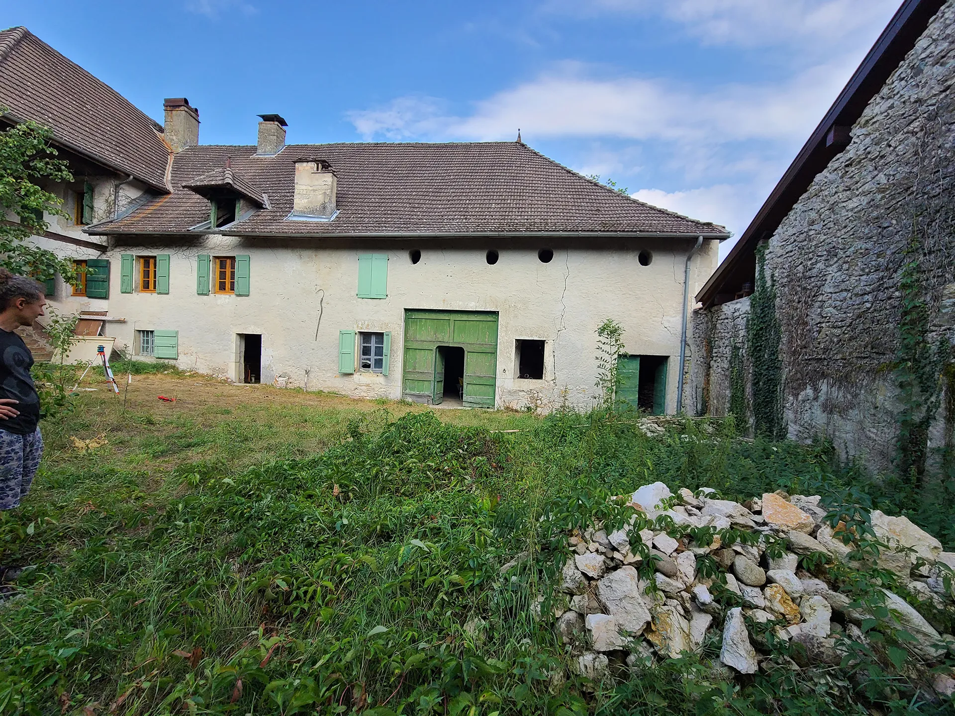Vue du bâtiment depuis la cour intérieure