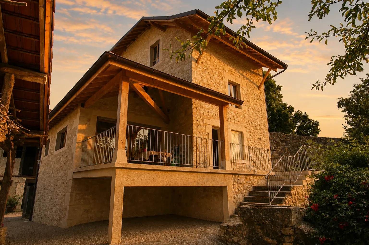 Extension maison terrasse et toit